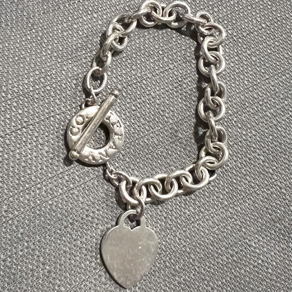 Tiffany & Co. Sterling Silver Heart Toggle Bracelet
